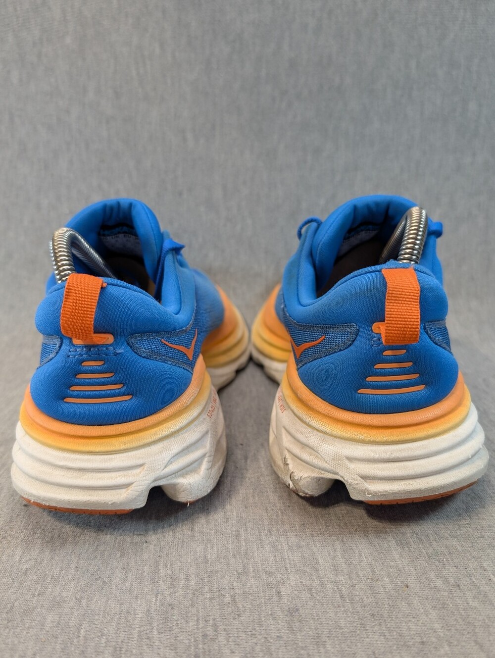 Hoka Bondi 8 Running Shoes Men's 8.5D Blue Orange Sneakers - Picture 9 of 16